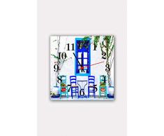 Bonamaison Horloge Murale en MDF, Multicolore, 30 x 30 cm