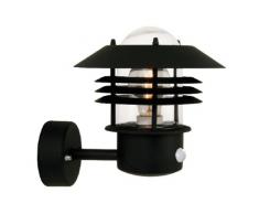 Nordlux Applique murale avec dÃ©tecteur de mouvement vejers 60Â W Noir mat E27Â IP54Â 25101003
