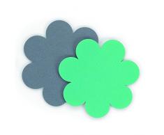 Kela 11678 Lot de 2 Dessous de Plat en Feutre, Diamètre 26 cm, Turquoise Pastel/Gris Opale, Amparo