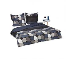 Relaxdays Draps motif Graphique Housse de Couette, Polyester, Multicolore, 200x200x0,1 cm