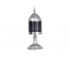 Sukima Decor Bougeoir en Verre nickelé 46 cm
