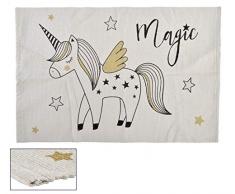 Item Tapis Coton Licorne Paillettes Beige 60 x 90 cm
