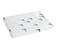 Blanc des Vosges 3WD63-0149 Vibrations Drap Plat Coton Imprimé Percale Anthracite 180 x 290 cm