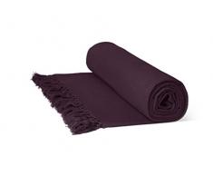 Just Contempo Couvre-lit 100Â % Coton en nid dabeille Grand Format, 100% Coton, Purple (Aubergine Damson Sofa Bed), Double 90 x 100 (228 x 254 cm)