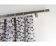 InCasa Tringle Ã Rideaux: 31 x 12 mm, L. 300 cm. en Acier satinÃ© â Complet
