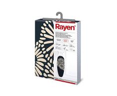 Rayen | Housse pour table Ã repasser Universelle | 3 Ã©paisseurs: mousse, molleton et tissu 100 % coton | Gamme Medium de Rayen | 127 x 51 cm | Bleu marine Fleur beige