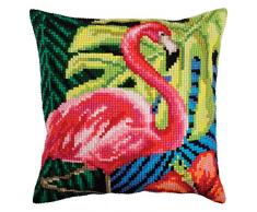 Collection dArt Kit de Coussin FLAMINGO/Rose 40 x 40 cm Multi 40 x 40 cm