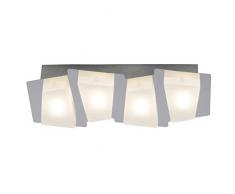 Brilliant Block Applique murale en métal 4 ampoules Chromé/blanc 12 W