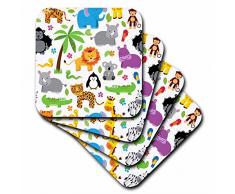 3dRose CST_222361_3 Dessous de Verre, Multicolore, set-of-4-Ceramic