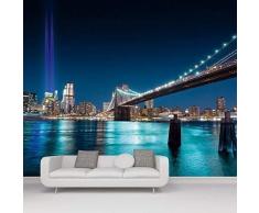 Walplus 400x280 cm Mural Autocollants Wtc Mémorial Lumières Art Mural Stickers Vinyle Maison Décoration DIY Salon Chambre Bureau Décor Peint Enfants Chambre Cadeau, Multicolore