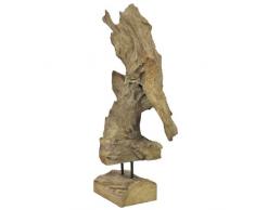 Euro Palms 82600127Â Touffe 60Â cm Sculpture en Bois Naturel, Marron