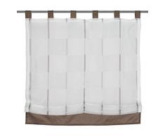 Home Fashion 79810-860 Rideau Store Bateau avec Boucles Pierre Gris 140 x 100 cm