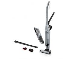 Bosch BCH3P210 Flexxo 2 en 1 Aspirateur sans Fil et sans Fil (Accessoires sur lappareil Ã Long Terme 21,6 V) argentÃ©