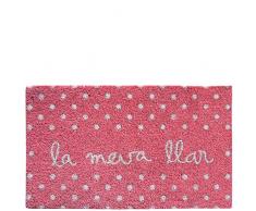 laroom Paillasson Motif La meva llar 40x70x1.8 cm Rose
