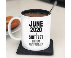 eBuyGB Tasse Ã cafÃ© en cÃ©ramique avec inscription Â« The Shittest Birthday Youve Ever Had Â» Blanc/noir