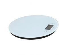 MSV 110548 Balance de Cuisine électronique à 20cm de Verre en Blanc, 20x20x1,8 cm