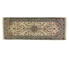 Eden Carpets kashmirian Fonds Soie Tapis noué à la Main, Coton, Multicolore, 161 x 65 x 30 cm