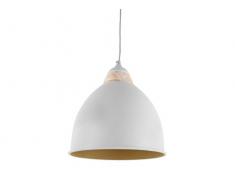 Leitmotiv LM1479 Lampe à Suspension, Métal, 40 W, Blanc, Taille S