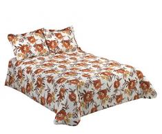 Viantala Tania 101Â Set Drap Plat pour Lit 150, Coton, chaudiÃ¨re et Blanc.