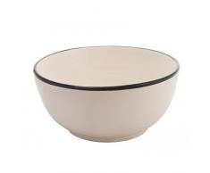 Sabot Living Saladier Moyenne, céramique, Blanc et Noir, 20 x 20 x 9 cm