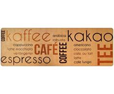 Tapis de qualité supérieure pour Salon, Chambre denfant, Couloir, Salle de Bain, intérieur et extérieur - Tapis antidérapant et Lavable - Café International - Beige - 60 x 180 cm