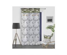 Soleil docre Nouméa Voilage, Voile, Coton, Gris, 140 x 250 cm