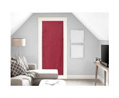 Soleil docre Panama Voilage Porte fenÃªtre, Coton, Rouge, 90 x 200 cm
