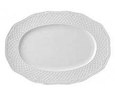 H&H Ariane Plat Ovale, 38Â cm, Porcelaine, Blanc