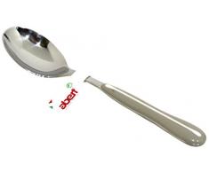 Viscio Trading 162995Â CuillÃ¨re Table Sinuosa, Acier, Taupe/Blanc