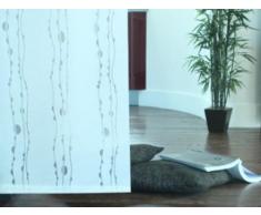 MADECOSTORE Panneau Japonais Tamisant Dévoré Vagues - Blanc - L60 x H280cm