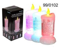 Out of the blue Bougie en matière Plastique, Liquid Glitter, avec LED changeant Couleur