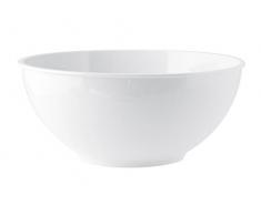 H&H Saladier avec Bord, Mélamine, Blanc, 28 cm