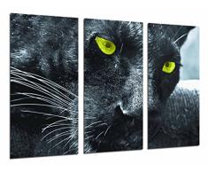 Tableau Moderne Photographique, Impression sur bois, Jaguar, PanthÃ¨re, Animal sauvage, FÃ©lin, 97 x 62 cm, ref. 26685