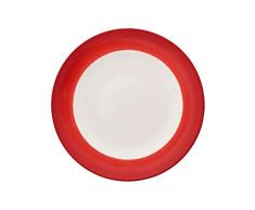 Villeroy & Boch Colourful Life Deep Red Assiette plate, 27 cm, Porcelaine Premium, Blanc/Rouge