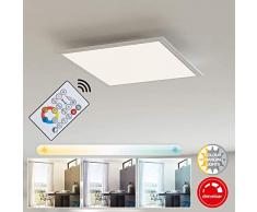 Briloner Leuchten Plafonnier LED carré encastrable blanc â Panneau LED 18 W dimmable â Température de couleur réglable par télécommande â Idéal pour le bureau ou le salon