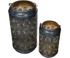 Belssia Lanterne, Acier Inoxydable, Vert, 20Â x 38Â x 20Â cm