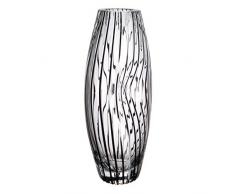 Verre de BohÃªme Glee Vase, Verre, Noir, 10Â x 30.5Â x 15Â cm