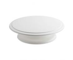 thermohauser 8300020012 Plateau Ã Tarte Rond en ABS Blanc DiamÃ¨tre 33,0 x 9,0 cm avec Roulement Ã Billes Plastique
