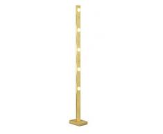 Trio Leuchten 479190579 Lacal A + Lampe Sur Pied, Métal, 5x3,5 watts, intégré, Or, 19 x 13 x 140 cm