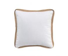COUSSIN DEHOUSSABLE PASSEPOIL 40 x 40 CM POLYCOTON UNI+JUTE KELONIA BLANC