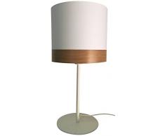 Peralta vidavi éclairage lampe de bureau 30 x 47 cm Blanc et argent