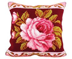 Collection DArt 5179 Rose Romantique 2 Kit de Coussin Gros Trous Coton Multicolore 50 x 45 x 0,1 cm