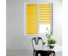 store dintérieur store enrouleur jour et nuit 90x180 cm polyester daynight jaune