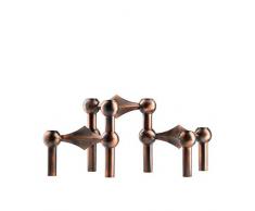 Stoff Nagel Bougeoir en Tissu métal Multicolore 6,5 x 10,2 cm