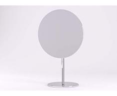 Miroir de Maquillage sur Pied TALOS Andros - Diamètre : 20 cm - Grossissement 3 Fois - Aspect chromé - Position Miroir réglable
