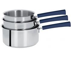 Cristel - S3CMEB- Série de 3 Casseroles inox 16-18-20cm - Collection Mutine