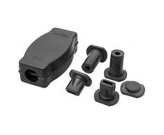 Kalthoff Adaptateur Illu, Noir, 16 A, cÃ¢ble Plat sur cÃ¢ble Rond IP 44, 2 Broches, 1