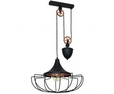 Homemania Lampe à suspension W48,5xd48,5xh130 cm Nero, Rame