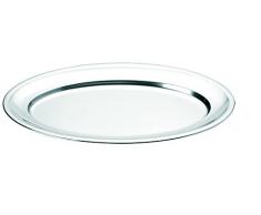 Artame ART12132 Plat Ovale Bord Roule Inox 32x21cm Acier Inoxydable 32x21x2,5 cm