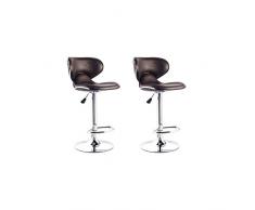Angel - Lot de 2 Tabourets Chocolat